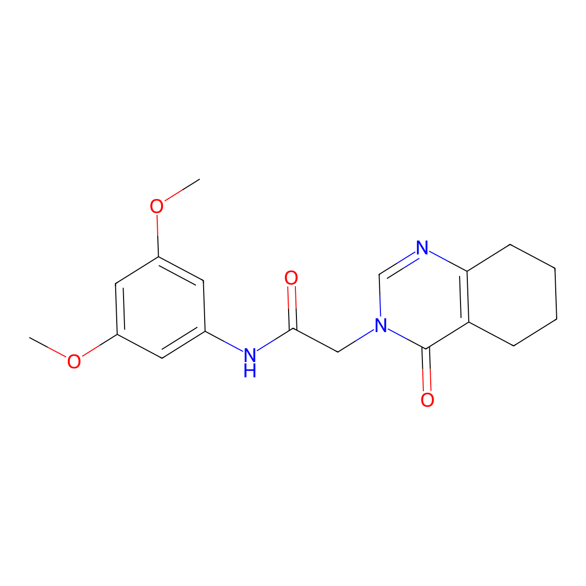 N-(3,5-dimethoxyphenyl)-2-(4-oxo-3,4,5,6,7,8-hexahydroquinazolin-3-yl)acetamide molecular structure, CAS 1251614-89-7