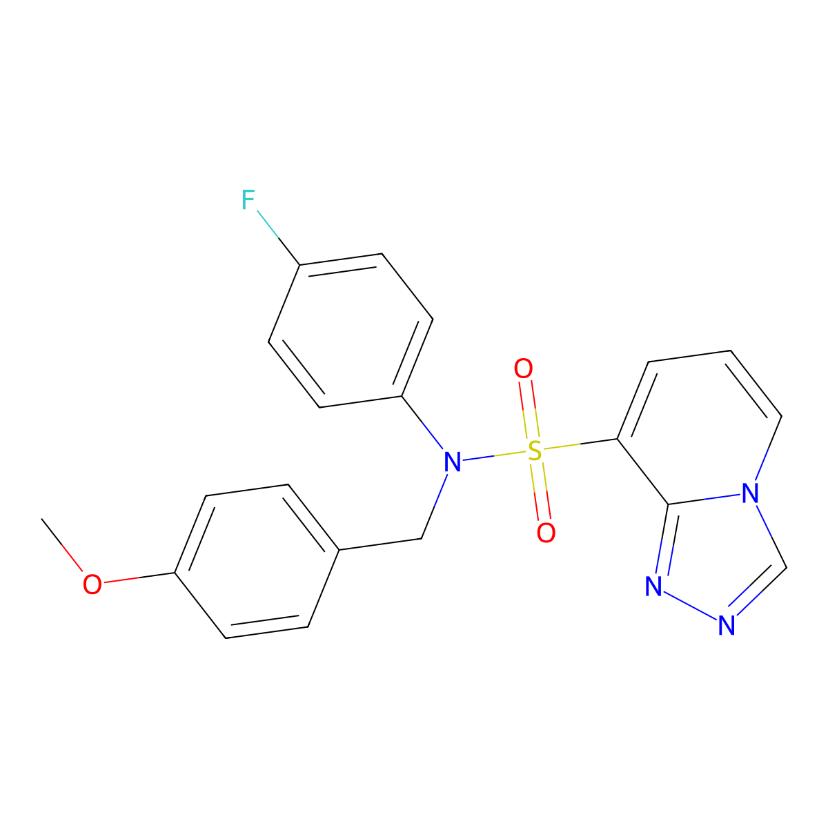 N-(4-fluorophenyl)-N-[(4-methoxyphenyl)methyl]-[1,2,4]triazolo[4,3-a]pyridine-8-sulfonamide molecular structure, CAS 1251615-33-4