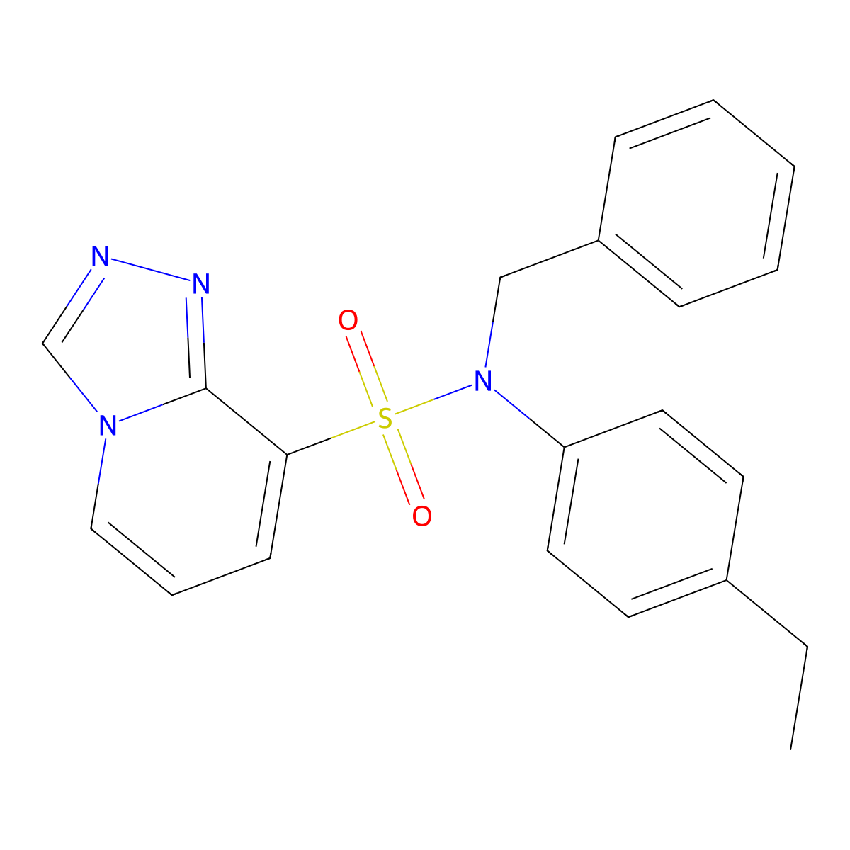 N-benzyl-N-(4-ethylphenyl)-[1,2,4]triazolo[4,3-a]pyridine-8-sulfonamide molecular structure, CAS 1251615-37-8