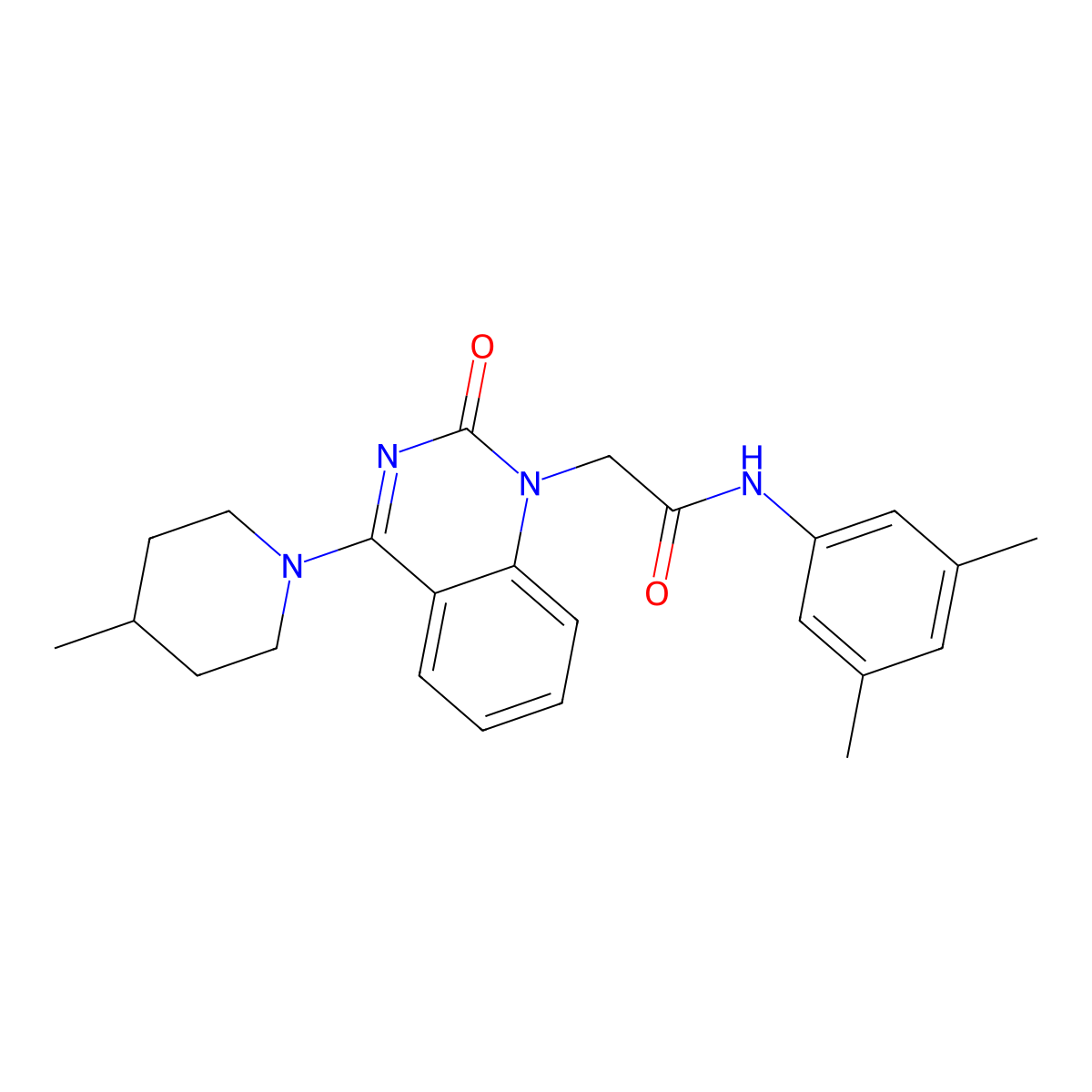 N-(3,5-dimethylphenyl)-2-(4-(4-methylpiperidin-1-yl)-2-oxoquinazolin-1(2H)-yl)acetamide molecular structure, CAS 1251615-50-5