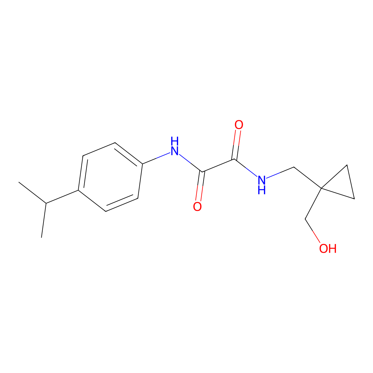 N1-((1-(hydroxymethyl)cyclopropyl)methyl)-N2-(4-isopropylphenyl)oxalamide molecular structure, CAS 1251615-96-9