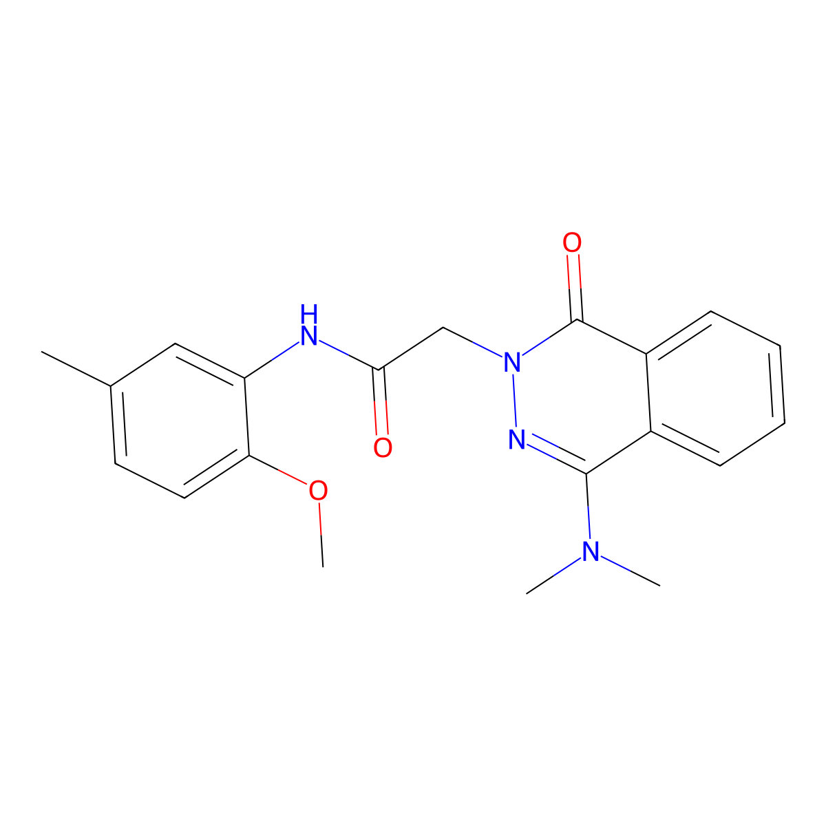 2-[4-(dimethylamino)-1-oxo-1,2-dihydrophthalazin-2-yl]-N-(2-methoxy-5-methylphenyl)acetamide molecular structure, CAS 1251616-13-3