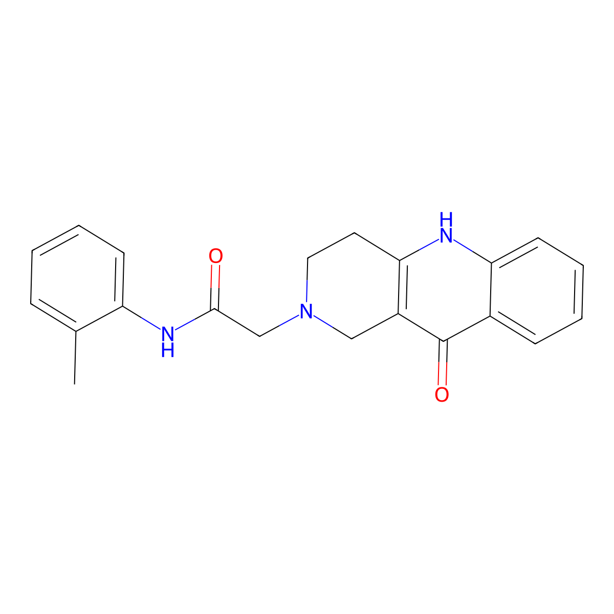 2-(10-oxo-3,4-dihydrobenzo[b][1,6]naphthyridin-2(1H,5H,10H)-yl)-N-(o-tolyl)acetamide molecular structure, CAS 1251616-51-9