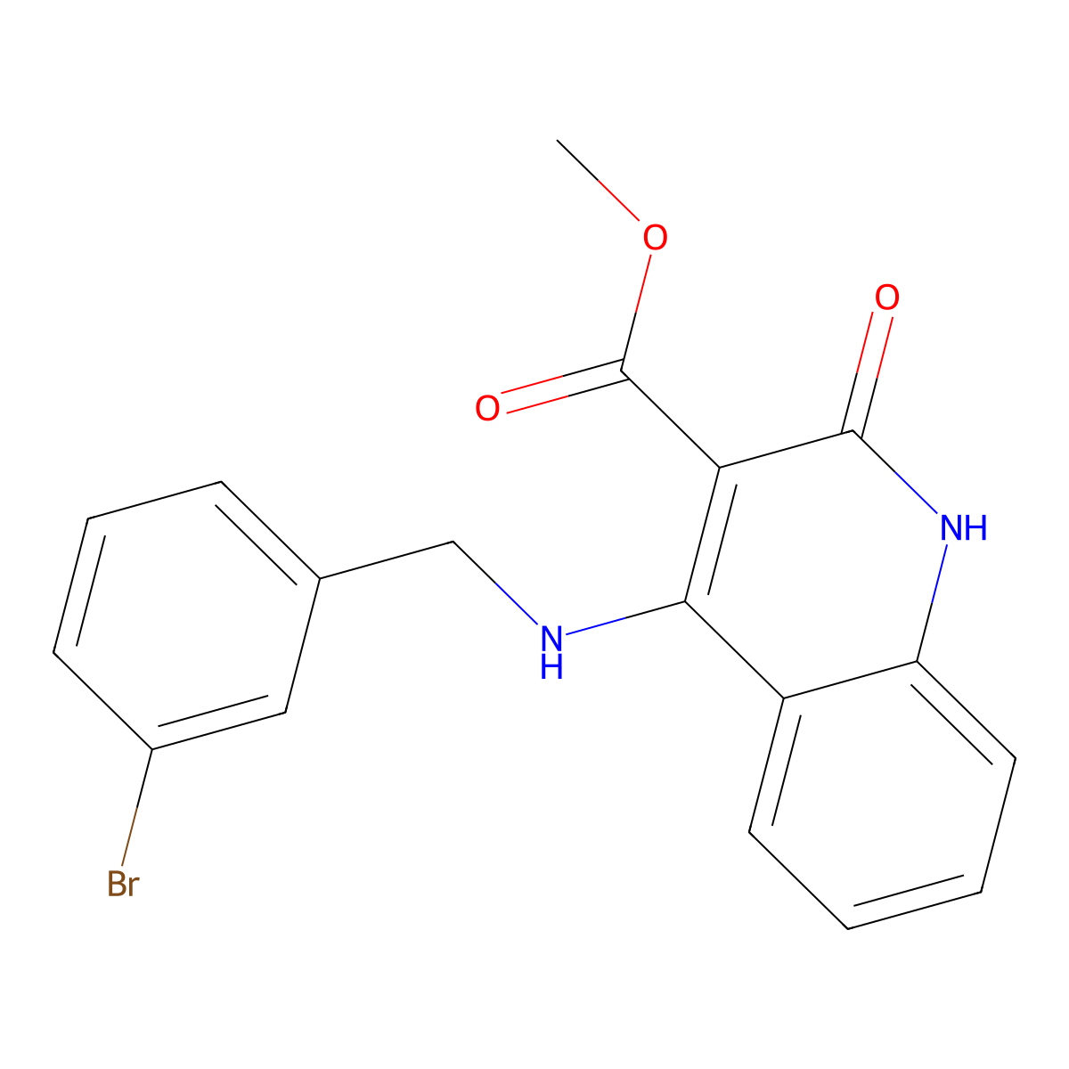 Methyl 4-((3-bromobenzyl)amino)-2-oxo-1,2-dihydroquinoline-3-carboxylate molecular structure, CAS 1251616-96-2