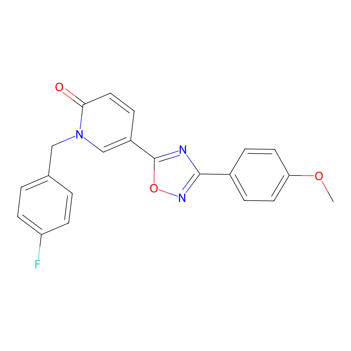 1-(4-fluorobenzyl)-5-(3-(4-methoxyphenyl)-1,2,4-oxadiazol-5-yl)pyridin-2(1H)-one molecular structure, CAS 1251617-04-5