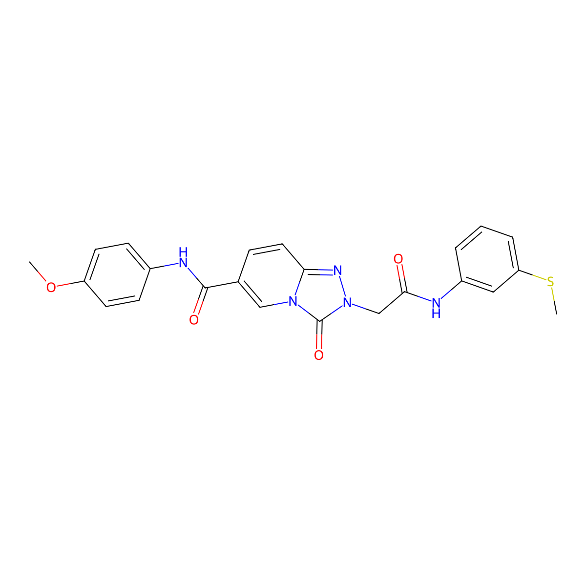N-(4-methoxyphenyl)-2-({[3-(methylsulfanyl)phenyl]carbamoyl}methyl)-3-oxo-2H,3H-[1,2,4]triazolo[4,3-a]pyridine-6-carboxamide molecular structure, CAS 1251617-34-1