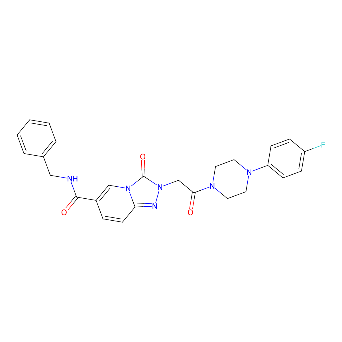 N-benzyl-2-{2-[4-(4-fluorophenyl)piperazin-1-yl]-2-oxoethyl}-3-oxo-2H,3H-[1,2,4]triazolo[4,3-a]pyridine-6-carboxamide molecular structure, CAS 1251617-44-3