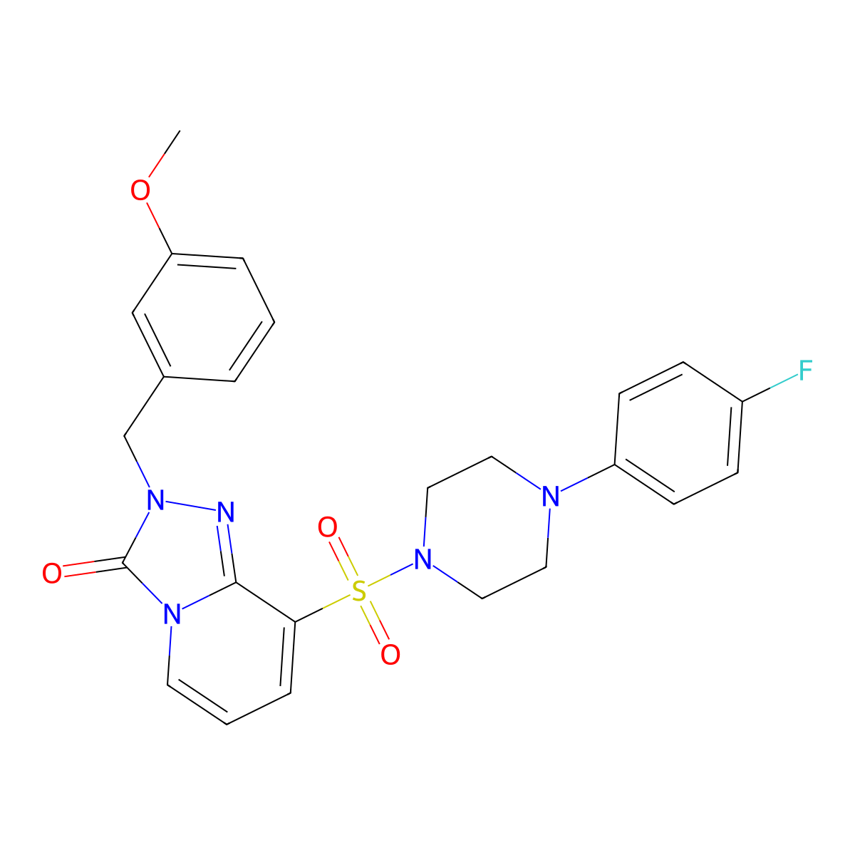 8-{[4-(4-fluorophenyl)piperazin-1-yl]sulfonyl}-2-[(3-methoxyphenyl)methyl]-2H,3H-[1,2,4]triazolo[4,3-a]pyridin-3-one molecular structure, CAS 1251618-66-2