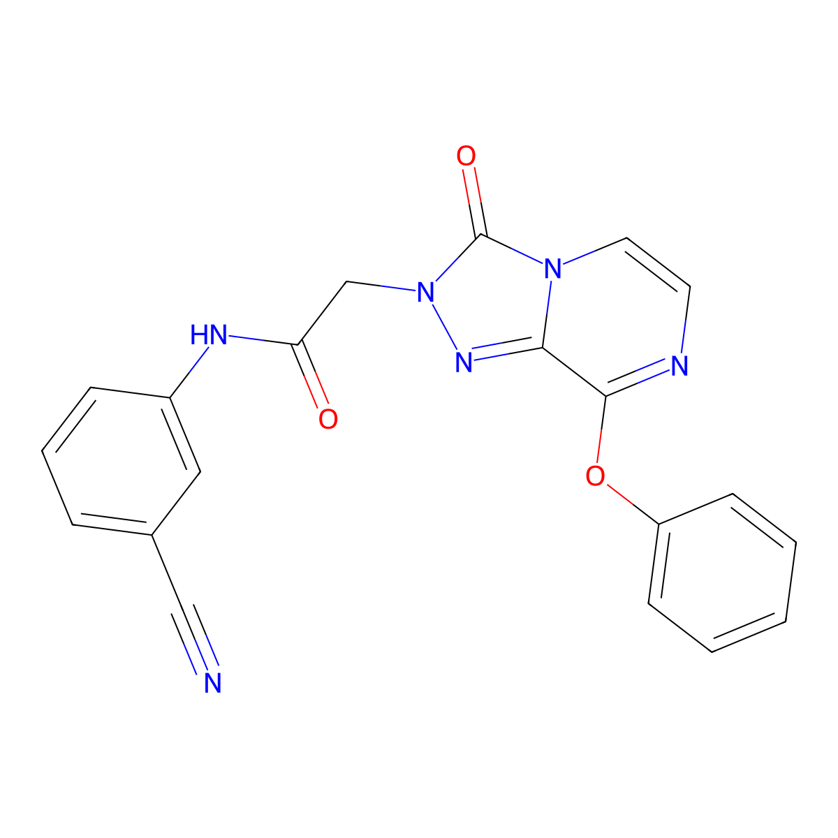 N-(3-cyanophenyl)-2-(3-oxo-8-phenoxy-[1,2,4]triazolo[4,3-a]pyrazin-2-yl)acetamide molecular structure, CAS 1251619-02-9