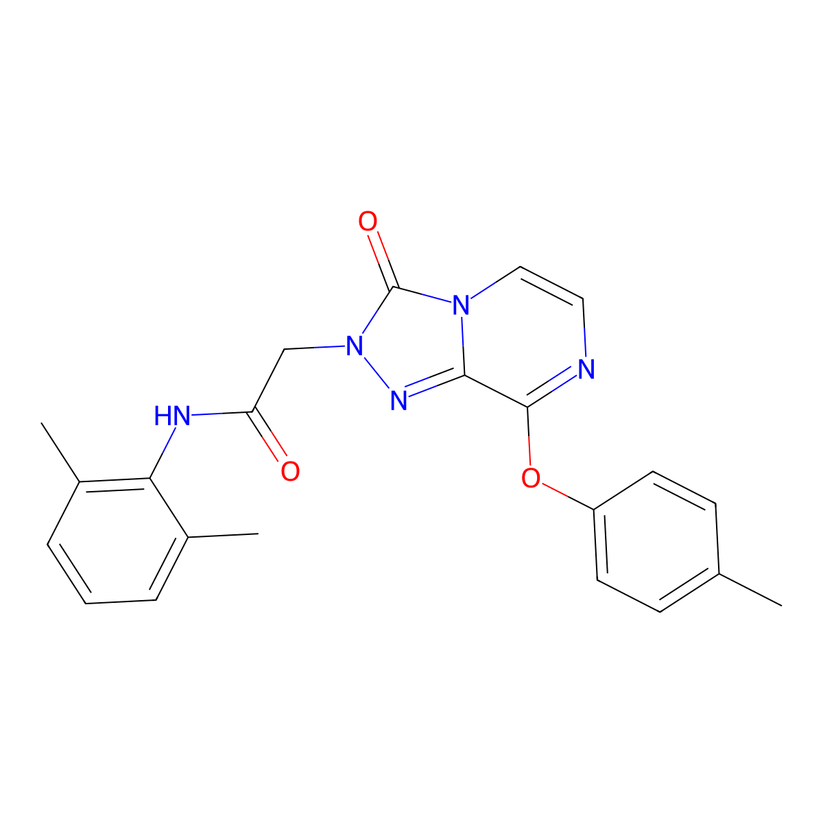 N-(2,6-dimethylphenyl)-2-(3-oxo-8-(p-tolyloxy)-[1,2,4]triazolo[4,3-a]pyrazin-2(3H)-yl)acetamide molecular structure, CAS 1251619-06-3