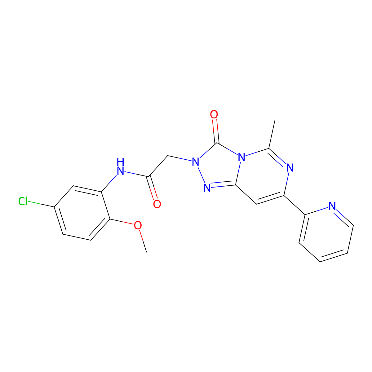N-(5-chloro-2-methoxyphenyl)-2-[5-methyl-3-oxo-7-(pyridin-2-yl)-2H,3H-[1,2,4]triazolo[4,3-c]pyrimidin-2-yl]acetamide molecular structure, CAS 1251619-07-4