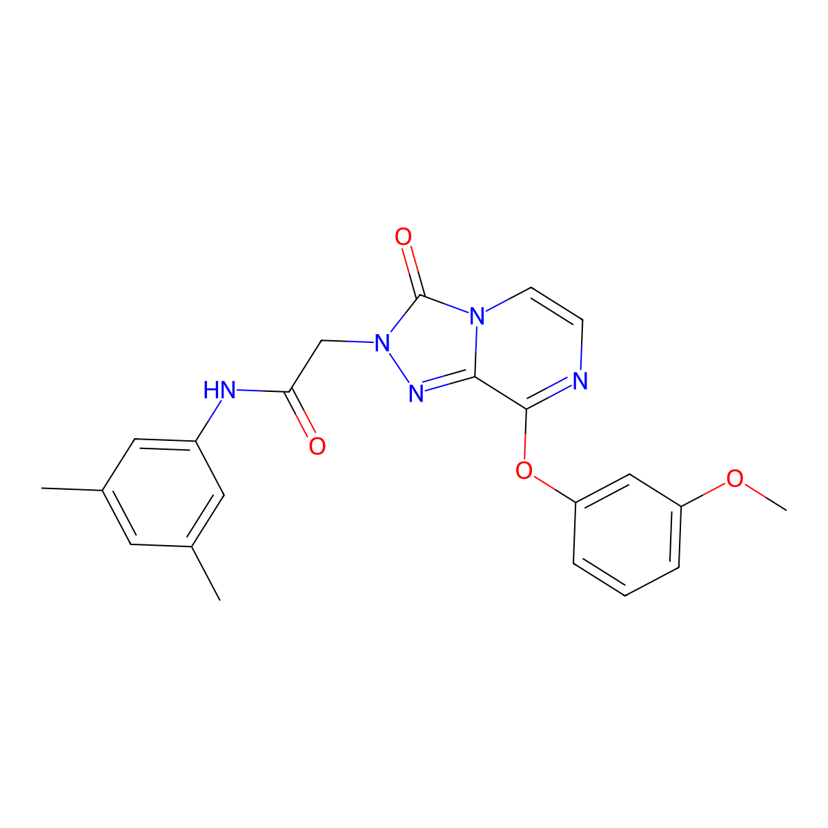 N-(3,5-dimethylphenyl)-2-(8-(3-methoxyphenoxy)-3-oxo-[1,2,4]triazolo[4,3-a]pyrazin-2(3H)-yl)acetamide molecular structure, CAS 1251619-10-9