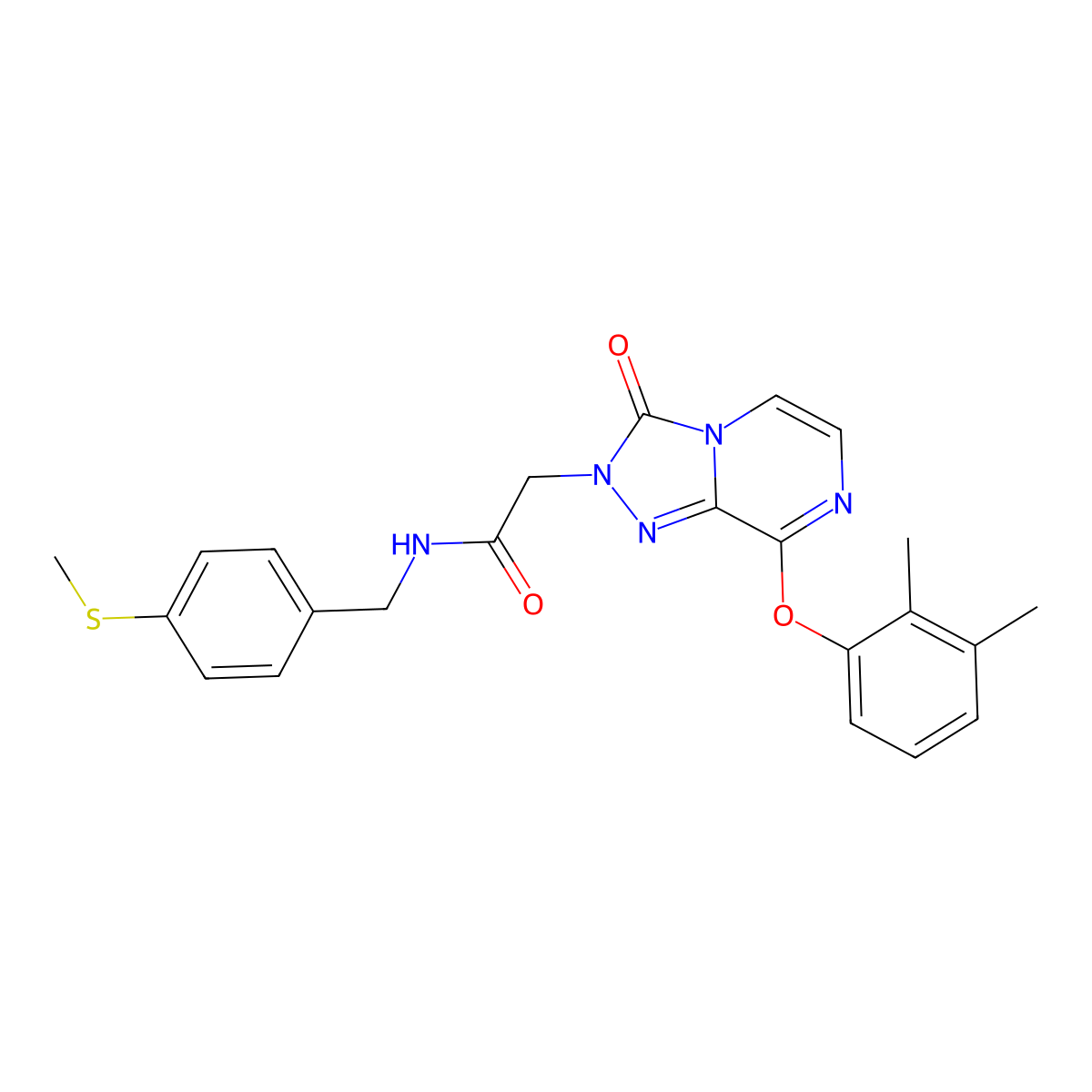 2-[8-(2,3-dimethylphenoxy)-3-oxo-2H,3H-[1,2,4]triazolo[4,3-a]pyrazin-2-yl]-N-{[4-(methylsulfanyl)phenyl]methyl}acetamide molecular structure, CAS 1251619-16-5