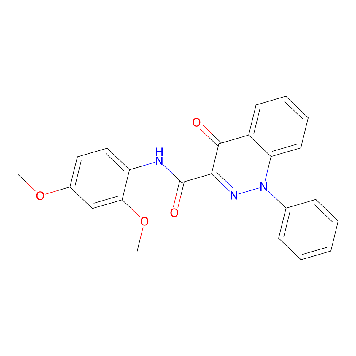 N-(2,4-dimethoxyphenyl)-4-oxo-1-phenyl-1,4-dihydrocinnoline-3-carboxamide molecular structure, CAS 1251619-23-4
