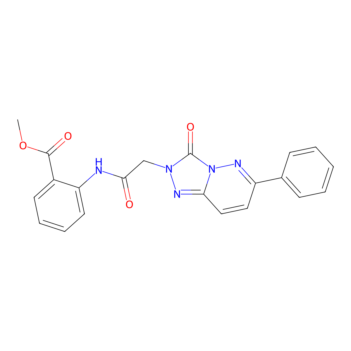 methyl 2-(2-(3-oxo-6-phenyl-[1,2,4]triazolo[4,3-b]pyridazin-2(3H)-yl)acetamido)benzoate molecular structure, CAS 1251619-24-5