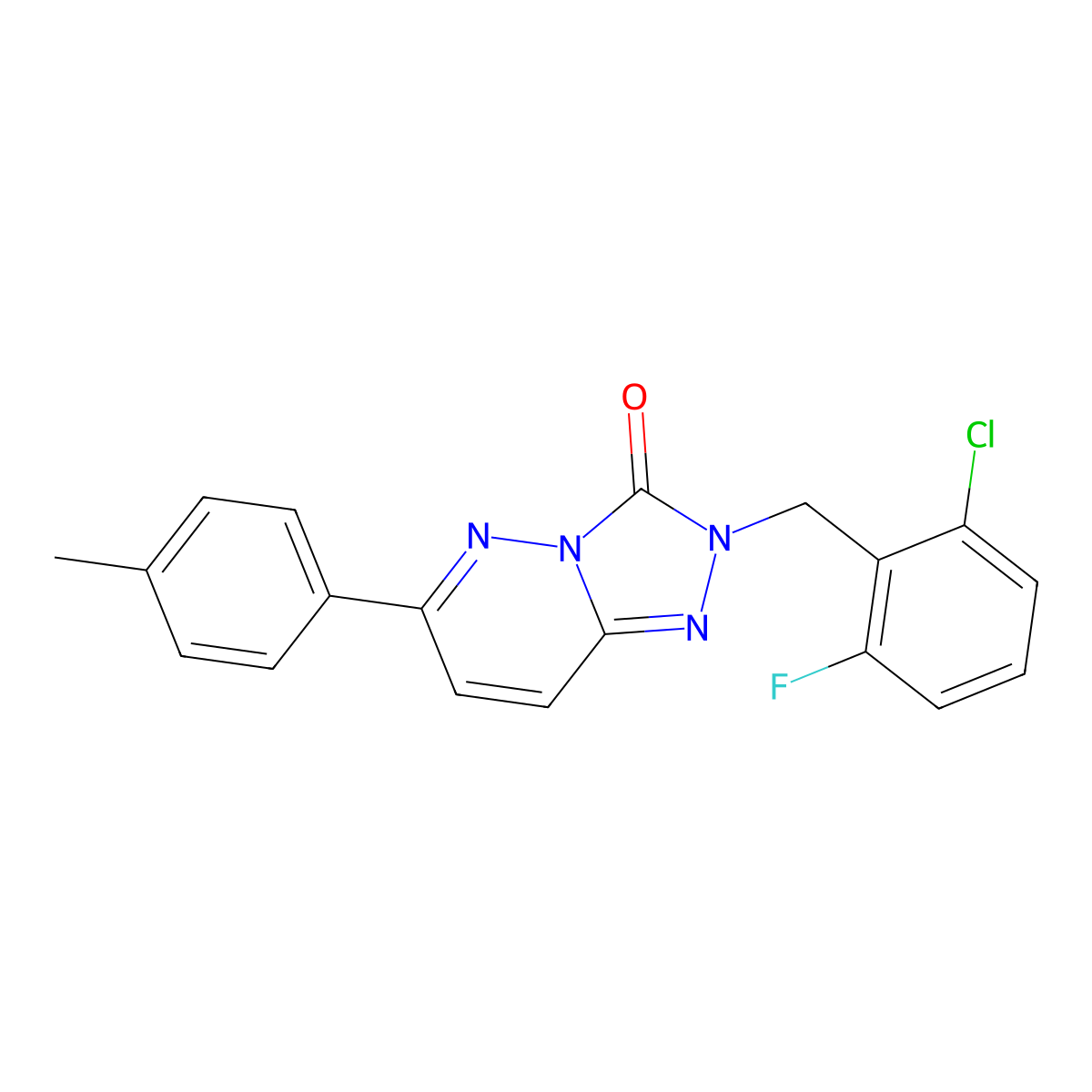 2-(2-chloro-6-fluorobenzyl)-6-(p-tolyl)-[1,2,4]triazolo[4,3-b]pyridazin-3(2H)-one molecular structure, CAS 1251619-55-2