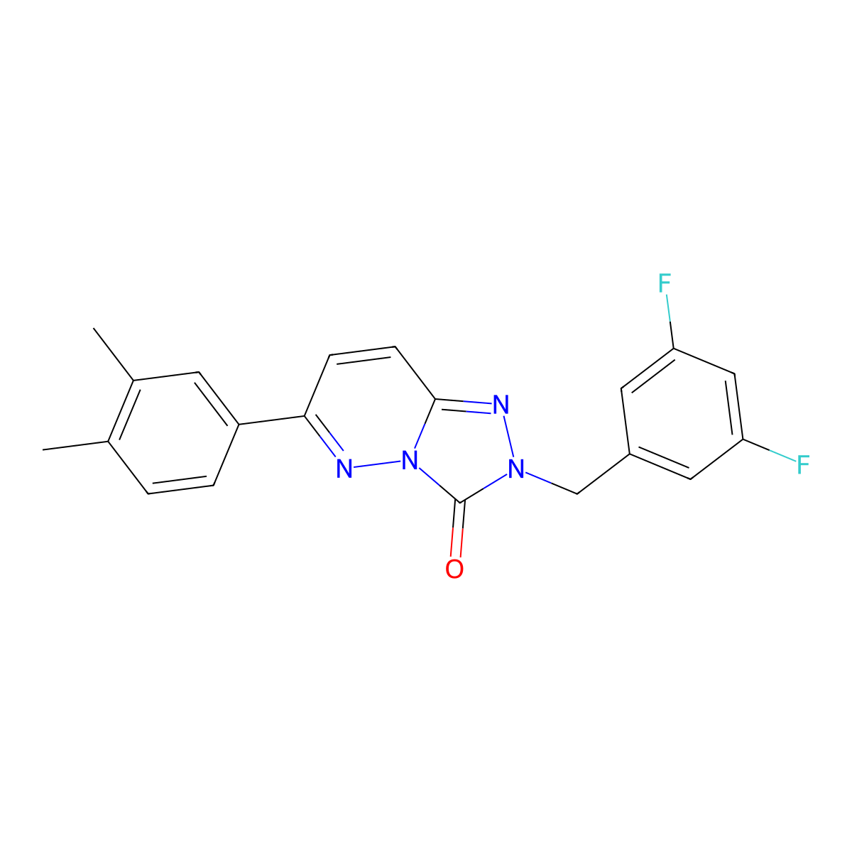 2-(3,5-difluorobenzyl)-6-(3,4-dimethylphenyl)-[1,2,4]triazolo[4,3-b]pyridazin-3(2H)-one molecular structure, CAS 1251619-60-9