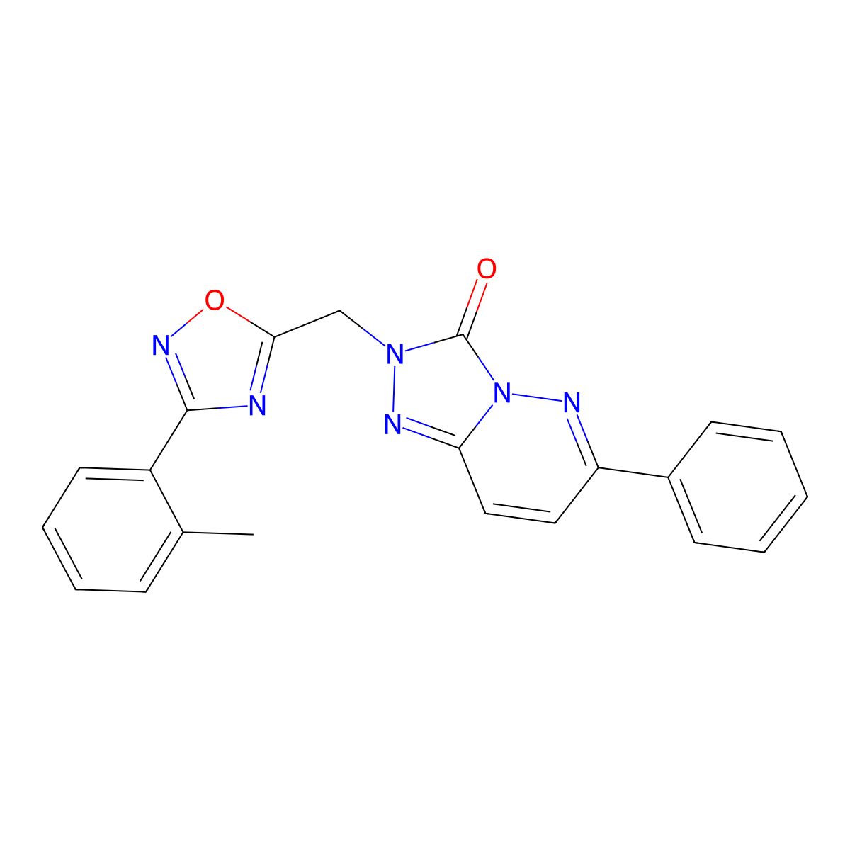 6-phenyl-2-((3-(o-tolyl)-1,2,4-oxadiazol-5-yl)methyl)-[1,2,4]triazolo[4,3-b]pyridazin-3(2H)-one molecular structure, CAS 1251619-65-4