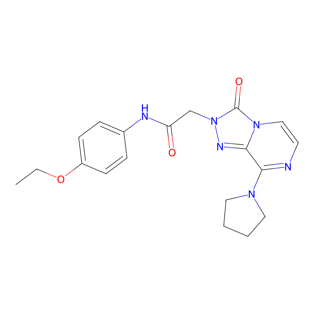 N-(4-ethoxyphenyl)-2-(3-oxo-8-pyrrolidin-1-yl[1,2,4]triazolo[4,3-a]pyrazin-2(3H)-yl)acetamide molecular structure, CAS 1251619-93-8