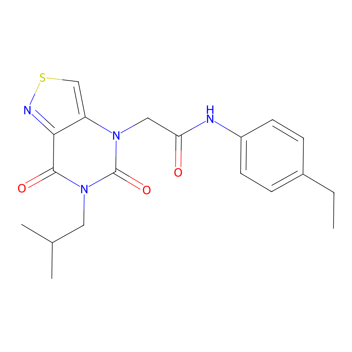 N-(4-ethylphenyl)-2-(6-isobutyl-5,7-dioxo-6,7-dihydroisothiazolo[4,3-d]pyrimidin-4(5H)-yl)acetamide molecular structure, CAS 1251620-09-3