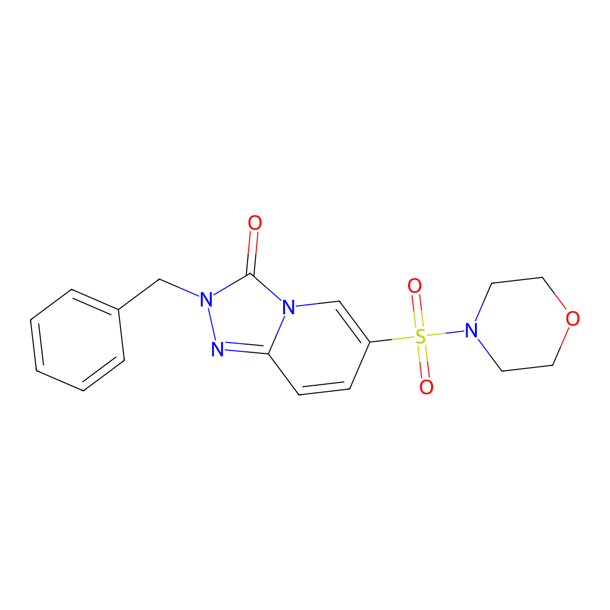 2-benzyl-6-(morpholinosulfonyl)-[1,2,4]triazolo[4,3-a]pyridin-3(2H)-one molecular structure, CAS 1251620-17-3