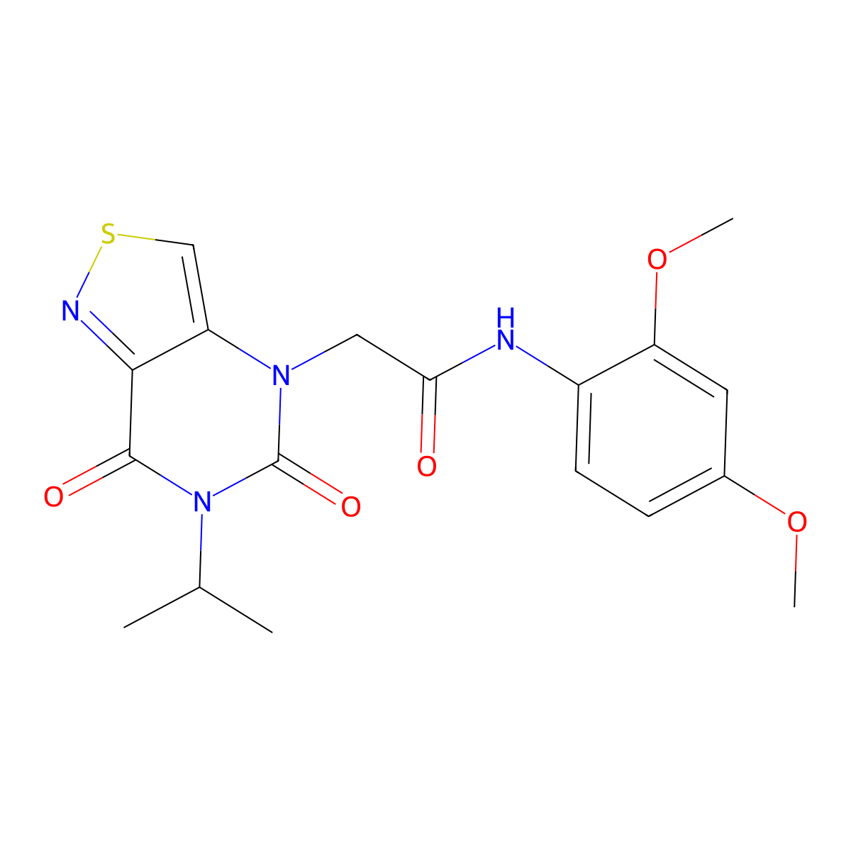 N-(2,4-dimethoxyphenyl)-2-(6-isopropyl-5,7-dioxo-6,7-dihydroisothiazolo[4,3-d]pyrimidin-4(5H)-yl)acetamide molecular structure, CAS 1251620-18-4