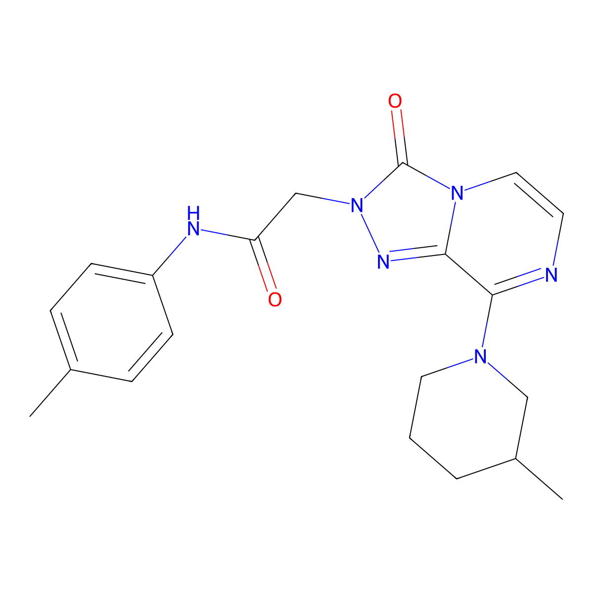 N-(4-methylphenyl)-2-[8-(3-methylpiperidin-1-yl)-3-oxo[1,2,4]triazolo[4,3-a]pyrazin-2(3H)-yl]acetamide molecular structure, CAS 1251620-22-0