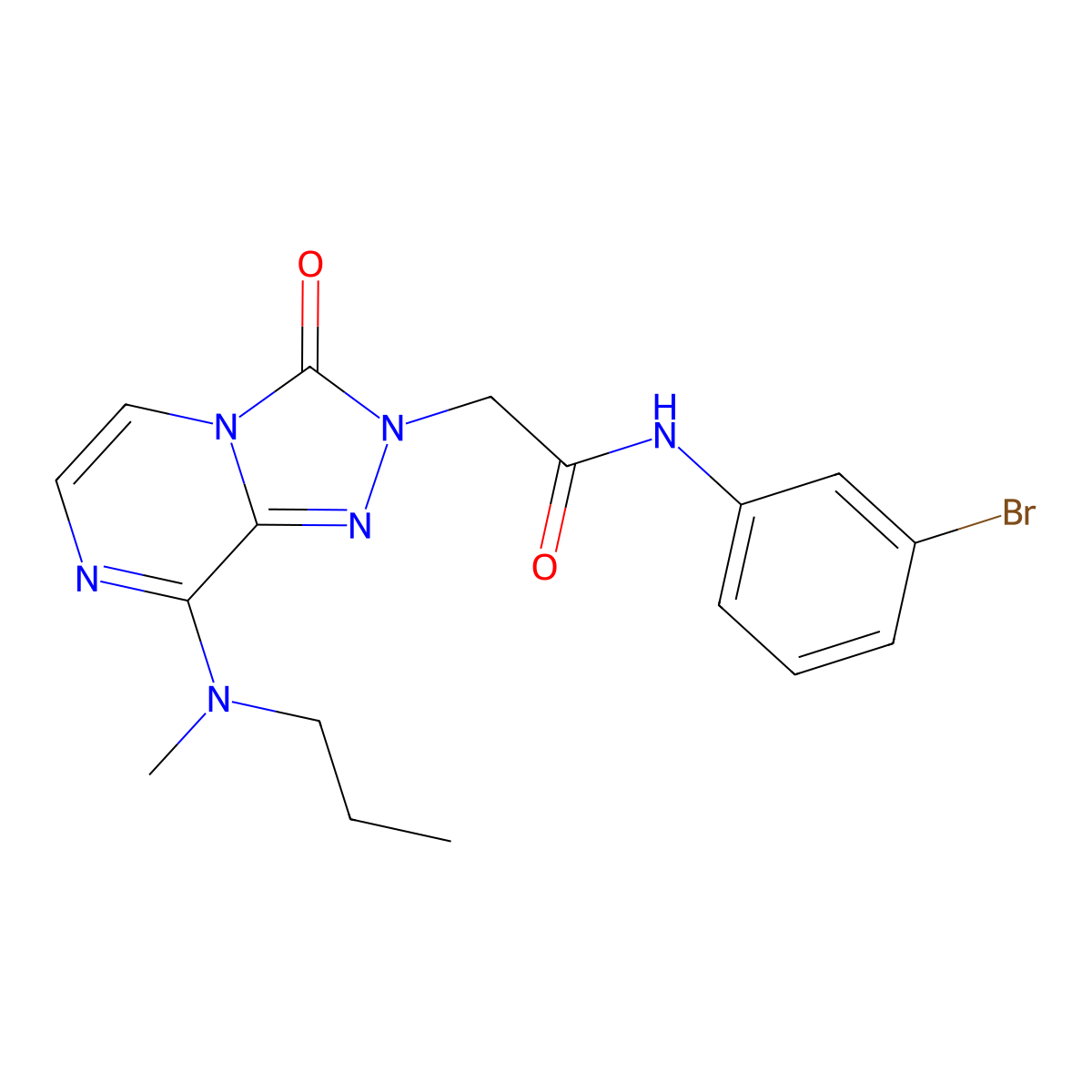 N-(3-bromophenyl)-2-[8-[methyl(propyl)amino]-3-oxo[1,2,4]triazolo[4,3-a]pyrazin-2(3H)-yl]acetamide molecular structure, CAS 1251620-44-6