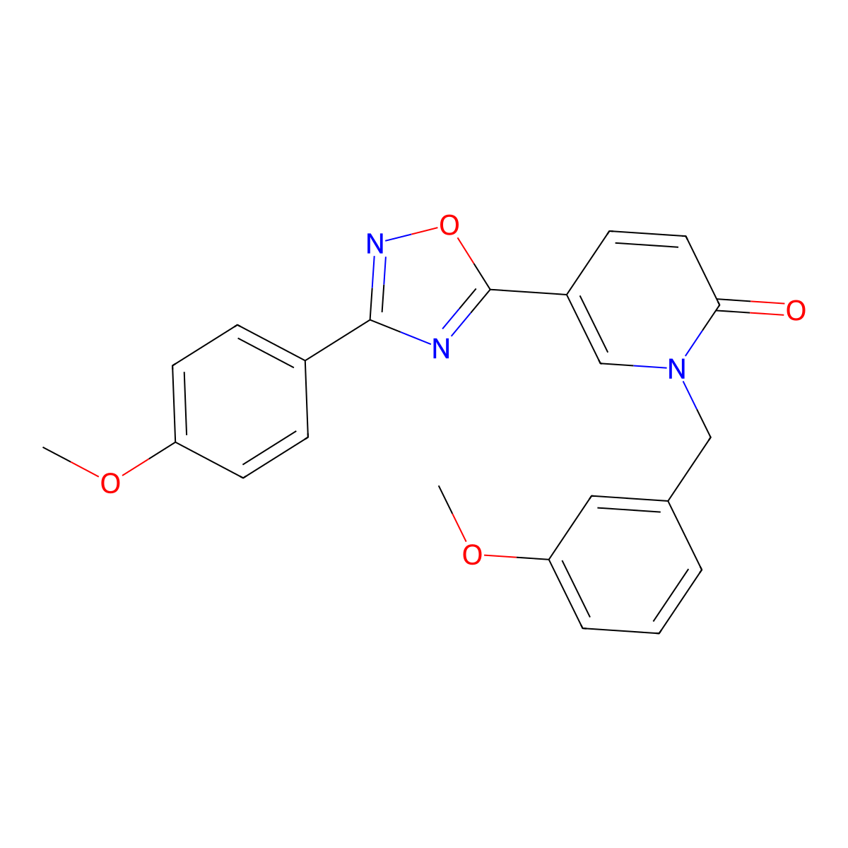 1-(3-methoxybenzyl)-5-(3-(4-methoxyphenyl)-1,2,4-oxadiazol-5-yl)pyridin-2(1H)-one molecular structure, CAS 1251620-58-2