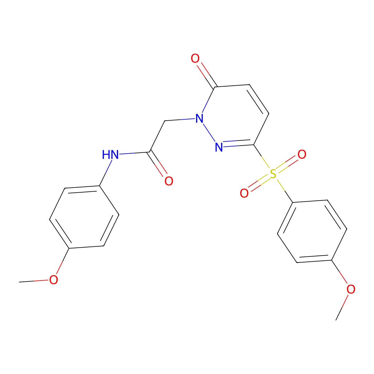 N-(4-methoxyphenyl)-2-(3-((4-methoxyphenyl)sulfonyl)-6-oxopyridazin-1(6H)-yl)acetamide molecular structure, CAS 1251621-03-0