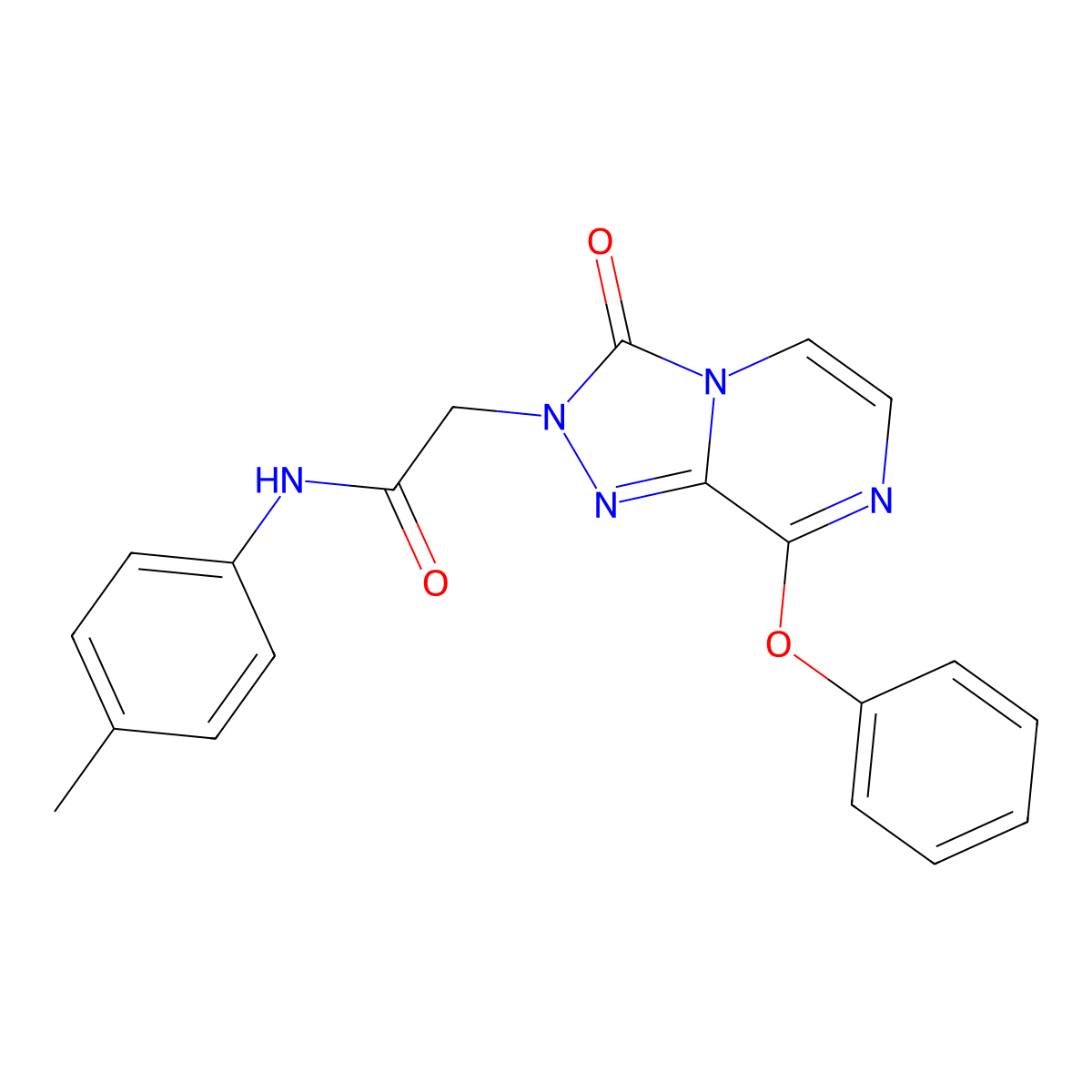 2-(3-oxo-8-phenoxy-[1,2,4]triazolo[4,3-a]pyrazin-2(3H)-yl)-N-(p-tolyl)acetamide molecular structure, CAS 1251621-09-6