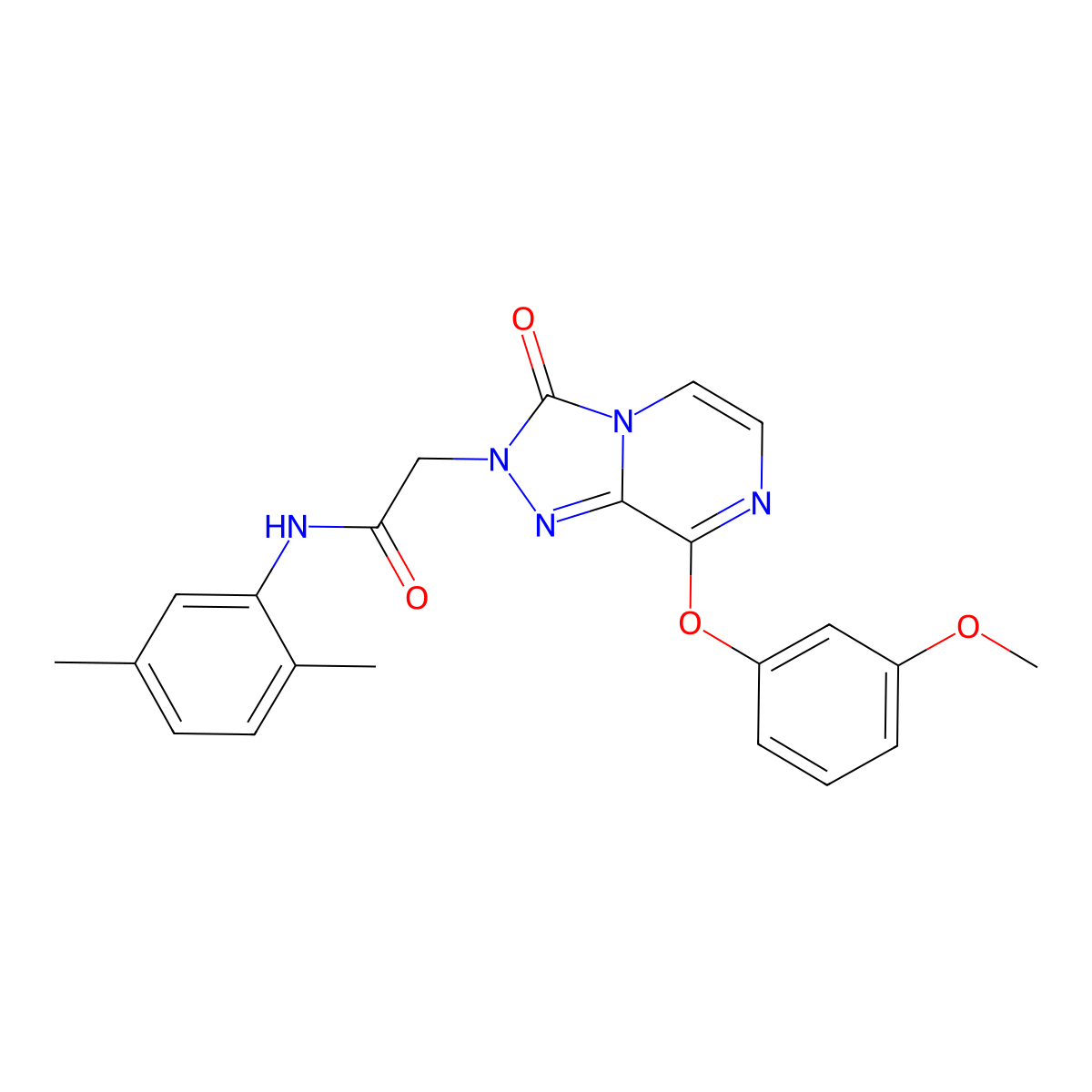 N-(2,5-dimethylphenyl)-2-(8-(3-methoxyphenoxy)-3-oxo-[1,2,4]triazolo[4,3-a]pyrazin-2(3H)-yl)acetamide molecular structure, CAS 1251621-37-0