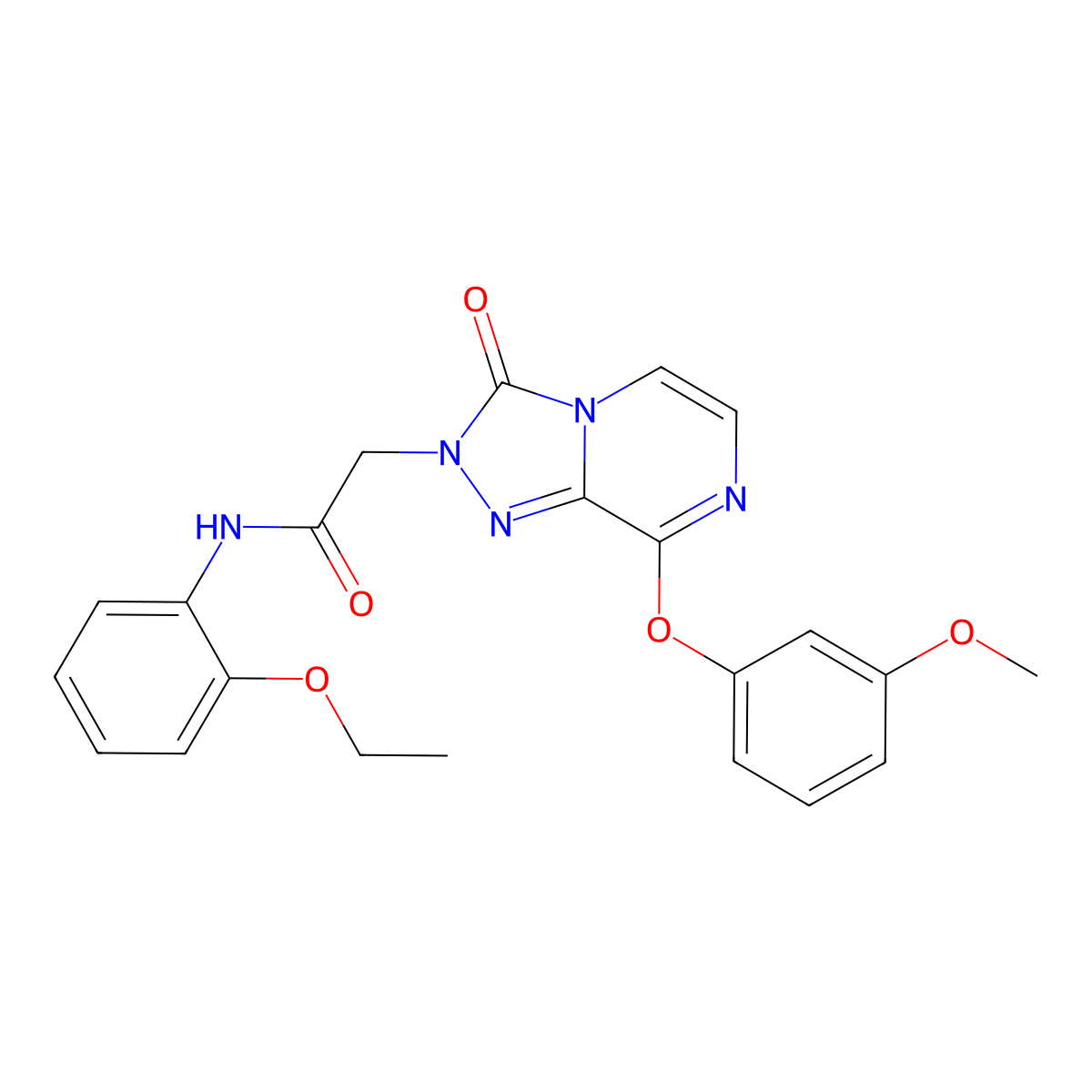 N-(2-ethoxyphenyl)-2-[8-(3-methoxyphenoxy)-3-oxo-2H,3H-[1,2,4]triazolo[4,3-a]pyrazin-2-yl]acetamide molecular structure, CAS 1251621-42-7