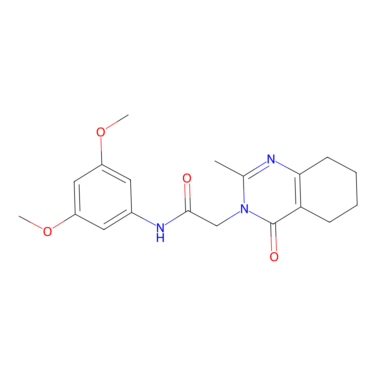 N-(3,5-dimethoxyphenyl)-2-(2-methyl-4-oxo-5,6,7,8-tetrahydroquinazolin-3(4H)-yl)acetamide molecular structure, CAS 1251621-60-9