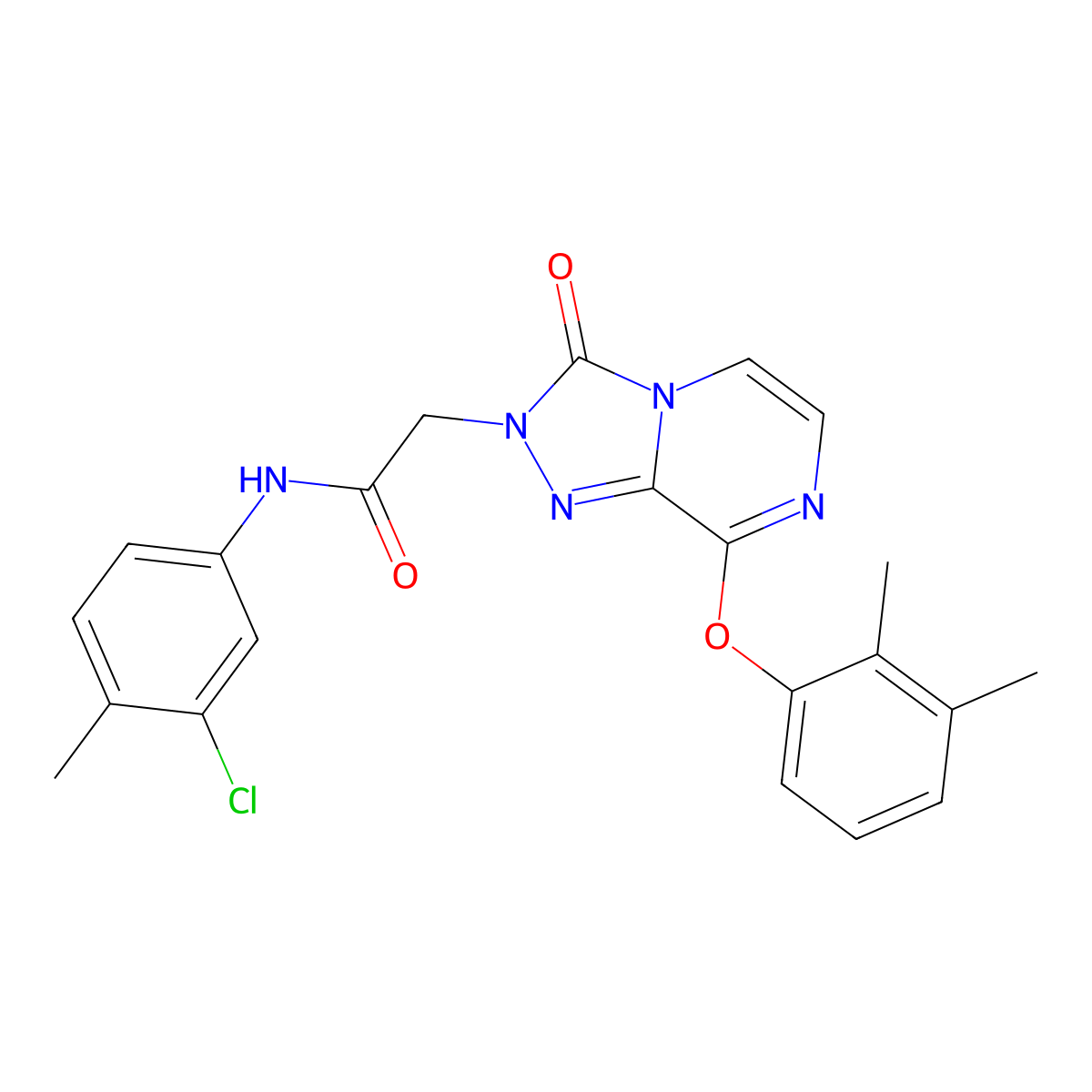 N-(3-chloro-4-methylphenyl)-2-(8-(2,3-dimethylphenoxy)-3-oxo-[1,2,4]triazolo[4,3-a]pyrazin-2(3H)-yl)acetamide molecular structure, CAS 1251621-65-4