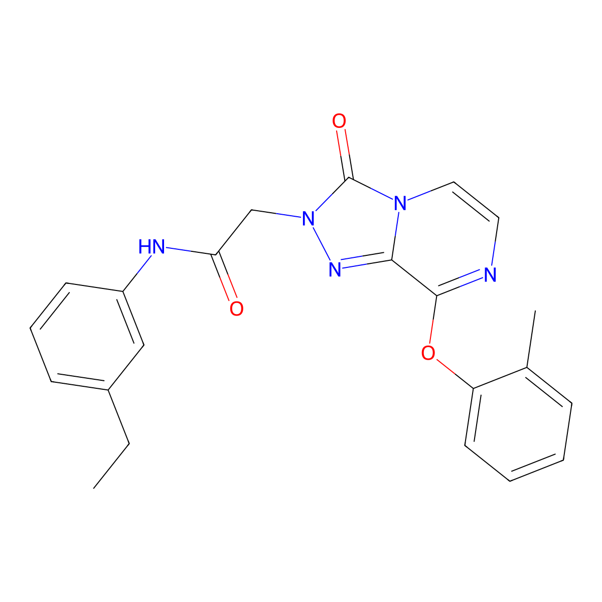 N-(3-ethylphenyl)-2-[8-(2-methylphenoxy)-3-oxo-2H,3H-[1,2,4]triazolo[4,3-a]pyrazin-2-yl]acetamide molecular structure, CAS 1251621-69-8