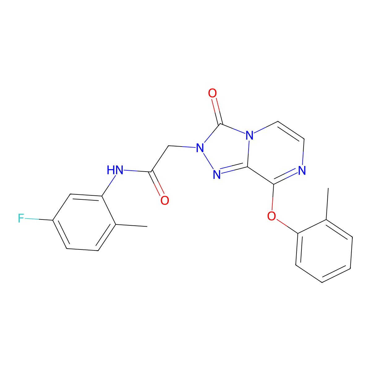 N-(5-fluoro-2-methylphenyl)-2-[8-(2-methylphenoxy)-3-oxo[1,2,4]triazolo[4,3-a]pyrazin-2(3H)-yl]acetamide molecular structure, CAS 1251621-81-4