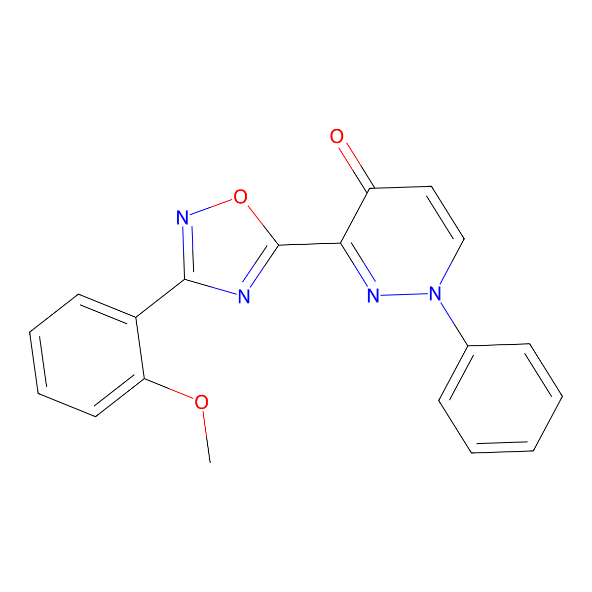 3-[3-(2-Methoxyphenyl)-1,2,4-oxadiazol-5-yl]-1-phenyl-1,4-dihydropyridazin-4-one molecular structure, CAS 1251623-10-5