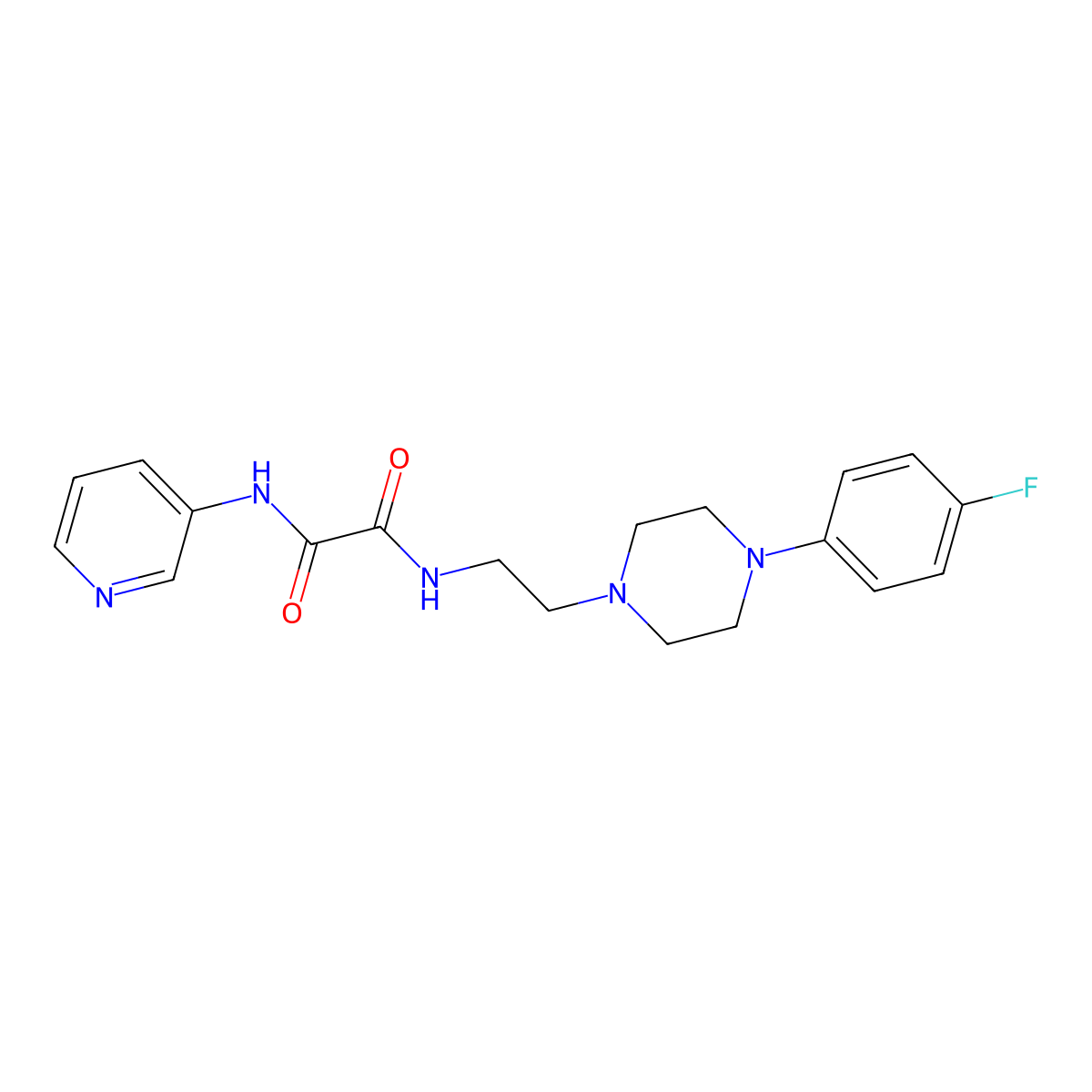 N1-(2-(4-(4-fluorophenyl)piperazin-1-yl)ethyl)-N2-(pyridin-3-yl)oxalamide molecular structure, CAS 1251623-18-3