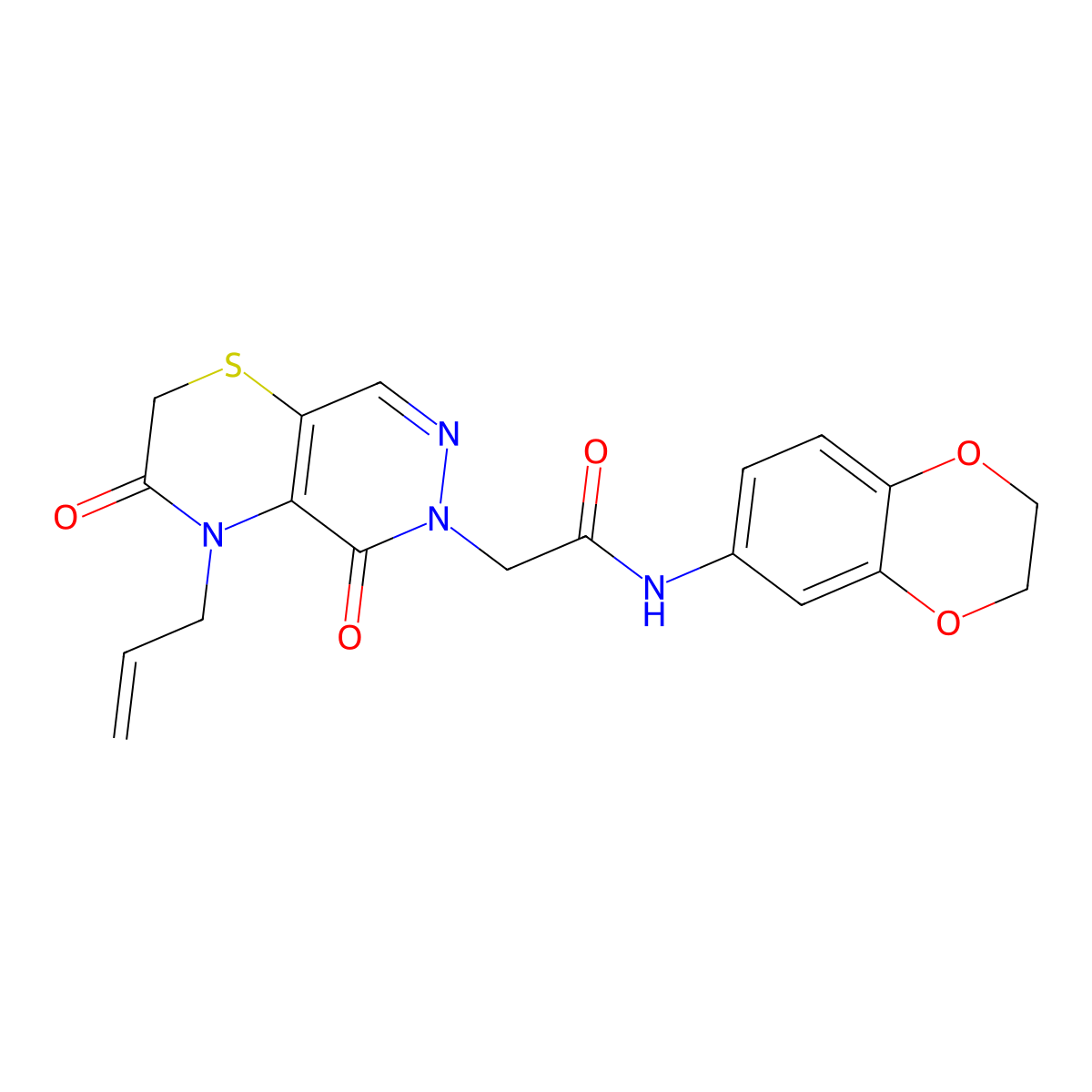 1-methyl-5-[4-oxo-4-(4-propylpiperazin-1-yl)butanoyl]-3-(pyrrolidin-1-ylcarbonyl)-4,5,6,7-tetrahydro-1H-pyrazolo[4,3-c]pyridine molecular structure, CAS 1251624-75-5