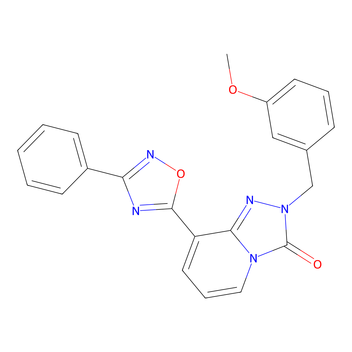 2-(3-methoxybenzyl)-8-(3-phenyl-1,2,4-oxadiazol-5-yl)-[1,2,4]triazolo[4,3-a]pyridin-3(2H)-one molecular structure, CAS 1251624-78-8