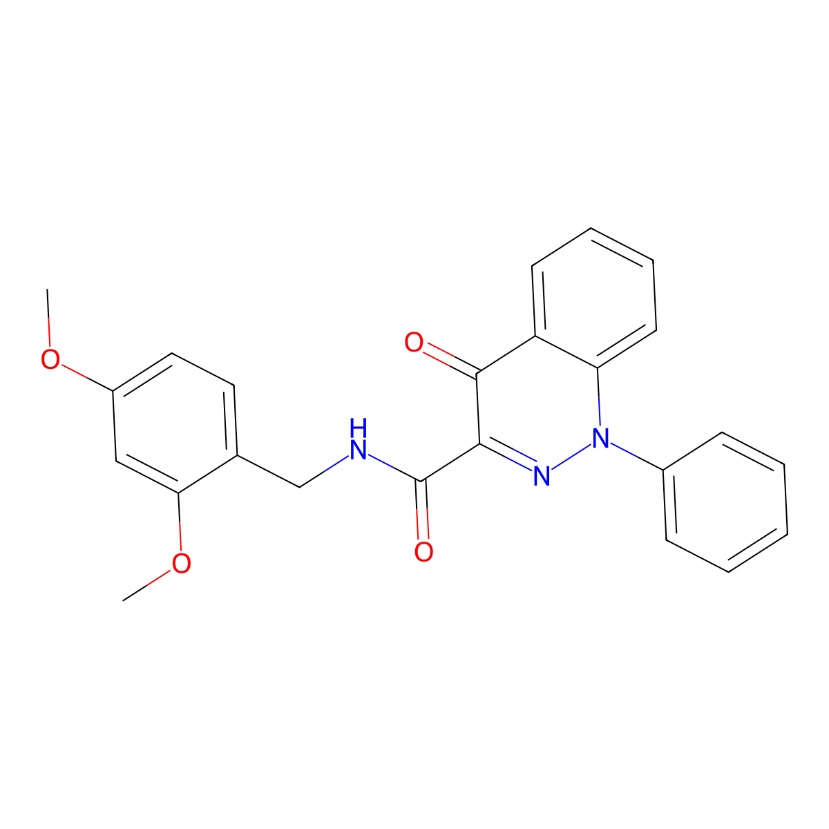 N-[(2,4-dimethoxyphenyl)methyl]-4-oxo-1-phenyl-1,4-dihydrocinnoline-3-carboxamide molecular structure, CAS 1251624-87-9