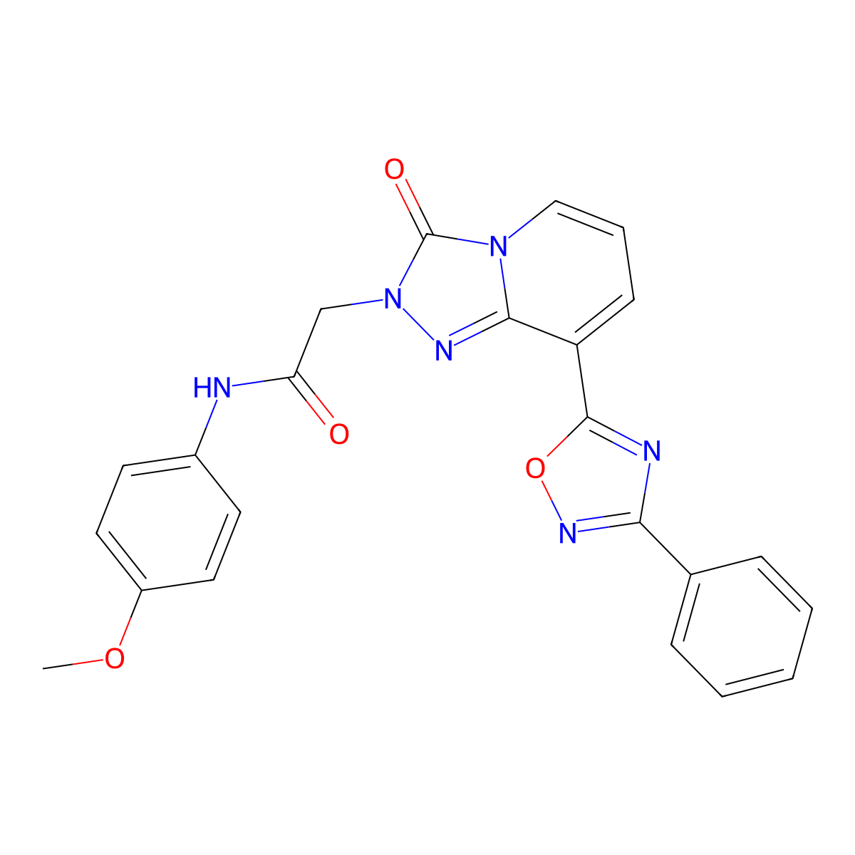 N-(4-methoxyphenyl)-2-(3-oxo-8-(3-phenyl-1,2,4-oxadiazol-5-yl)-[1,2,4]triazolo[4,3-a]pyridin-2(3H)-yl)acetamide molecular structure, CAS 1251624-96-0