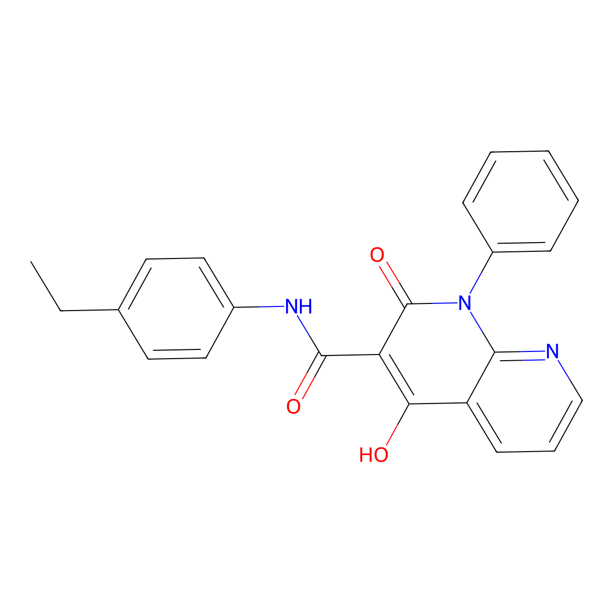 N-(4-ethylphenyl)-4-hydroxy-2-oxo-1-phenyl-1,2-dihydro-1,8-naphthyridine-3-carboxamide molecular structure, CAS 1251625-03-2
