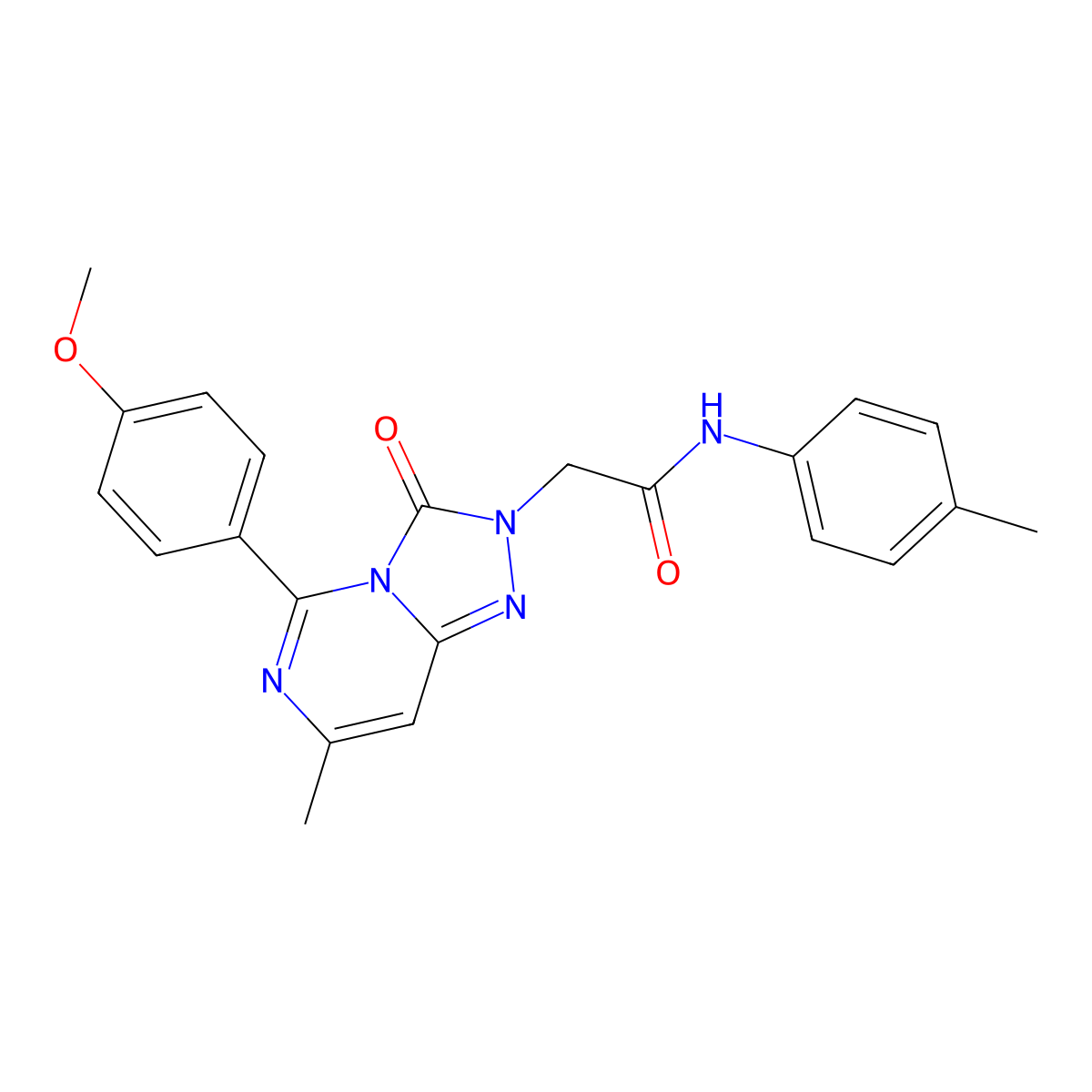 2-[5-(4-methoxyphenyl)-7-methyl-3-oxo[1,2,4]triazolo[4,3-c]pyrimidin-2(3H)-yl]-N-(4-methylphenyl)acetamide molecular structure, CAS 1251625-72-5