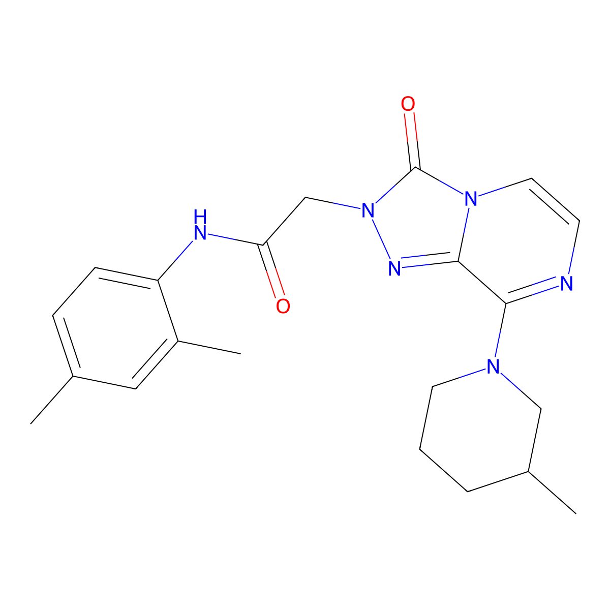 N-(2,4-dimethylphenyl)-2-[8-(3-methylpiperidin-1-yl)-3-oxo[1,2,4]triazolo[4,3-a]pyrazin-2(3H)-yl]acetamide molecular structure, CAS 1251625-79-2