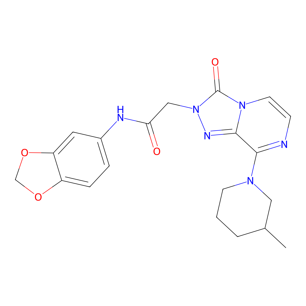 N-(2H-1,3-benzodioxol-5-yl)-2-[8-(3-methylpiperidin-1-yl)-3-oxo-2H,3H-[1,2,4]triazolo[4,3-a]pyrazin-2-yl]acetamide molecular structure, CAS 1251625-87-2