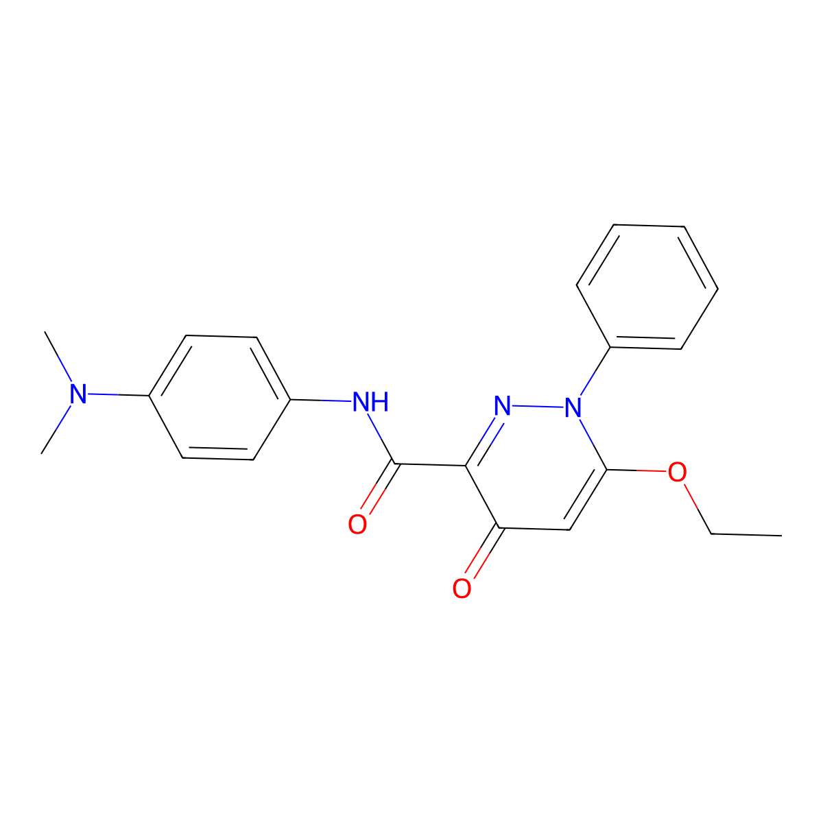 N-[4-(dimethylamino)phenyl]-6-ethoxy-4-oxo-1-phenyl-1,4-dihydropyridazine-3-carboxamide molecular structure, CAS 1251626-39-7