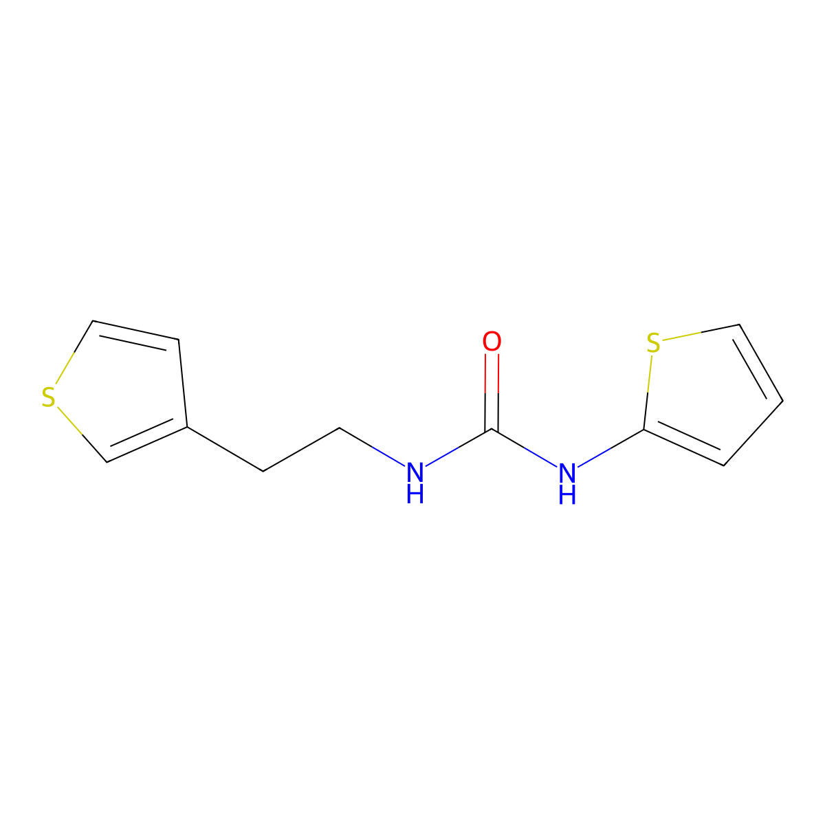 1-(Thiophen-2-yl)-3-(2-(thiophen-3-yl)ethyl)urea molecular structure, CAS 1251626-41-1