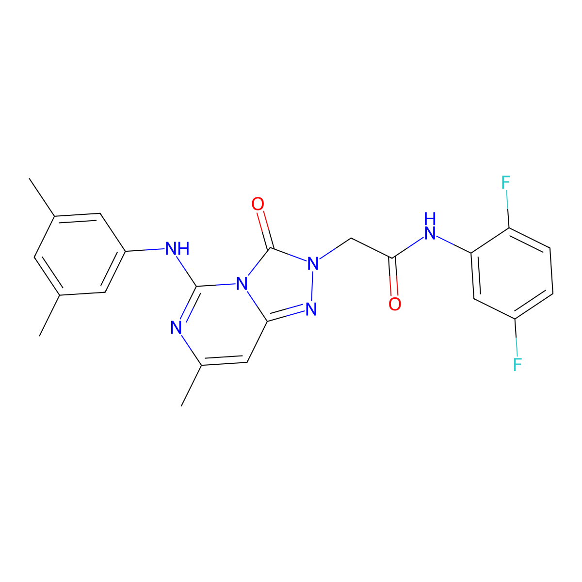 N-(2,5-difluorophenyl)-2-(5-((3,5-dimethylphenyl)amino)-7-methyl-3-oxo-[1,2,4]triazolo[4,3-c]pyrimidin-2(3H)-yl)acetamide molecular structure, CAS 1251626-45-5